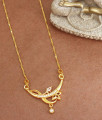 Buy Womens Gold Plated Dollar Chain For Office And College Wear BGDR1078