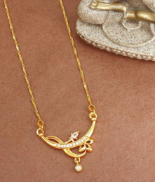 Buy Womens Gold Plated Dollar Chain For Office And College Wear BGDR1078 Buy Womens Gold Plated Dollar Chain For Office And College Wear BGDR1078