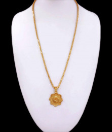 Real Gold Tone Floral Dollar With Heart Chain Shop Online BGDR1079