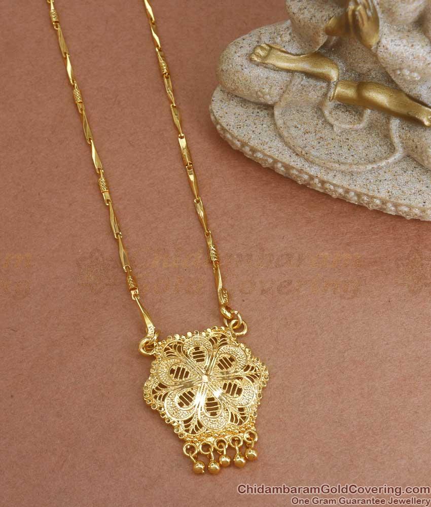 Office and College Wear Plain One Gram Gold Dollar Chain Shop Online BGDR1093