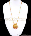 1 Gram Gold Lakshmi Dollar Chain Hanging Red Coral Stones Shop Online BGDR1094
