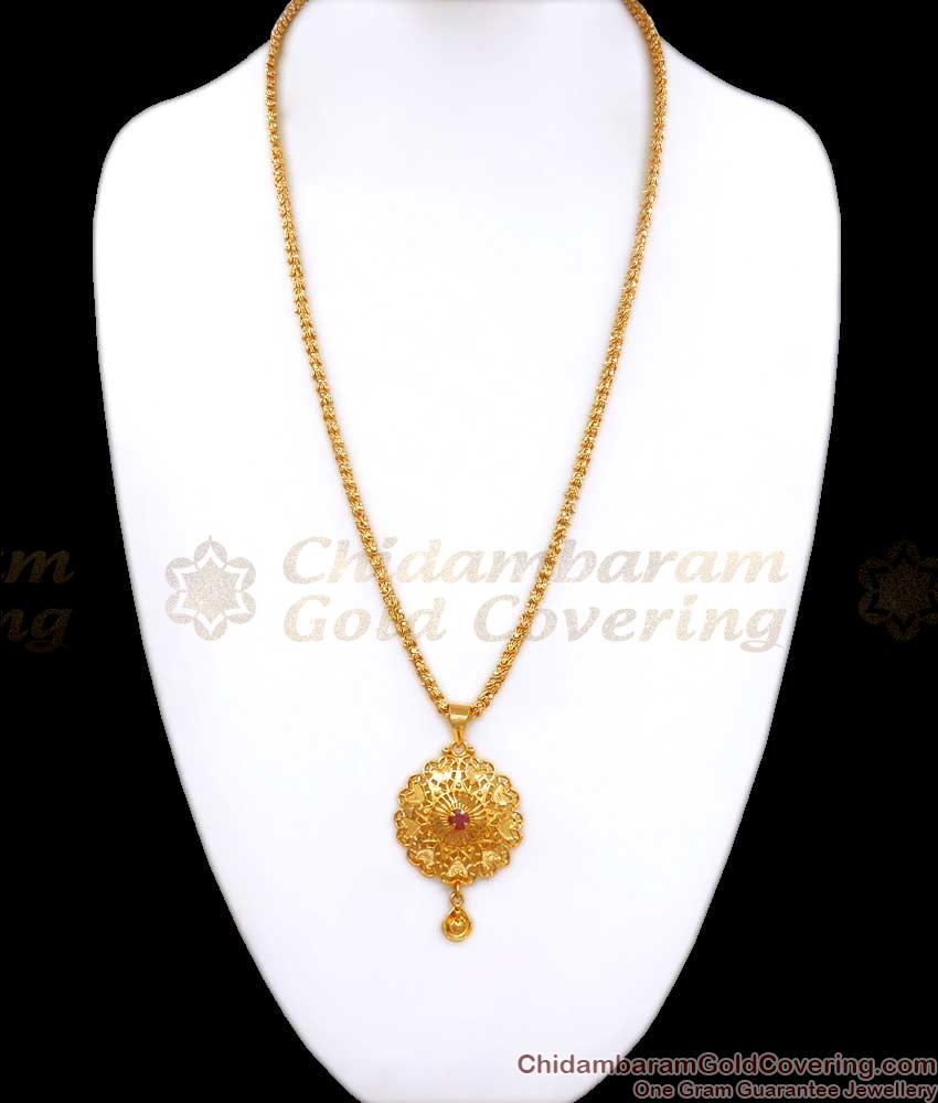 Beautiful Heart Design Gold Plated Dollar Chain Shop Online BGDR1095