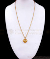 3D Heart Shaped Gold Plated Pendant Long Chain Designs Shop Online BGDR1099
