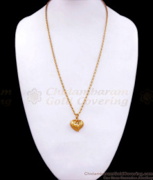 3D Heart Shaped Gold Plated Pendant Long Chain Designs Shop Online BGDR1099 3D Heart Shaped Gold Plated Pendant Long Chain Designs Shop Online BGDR1099