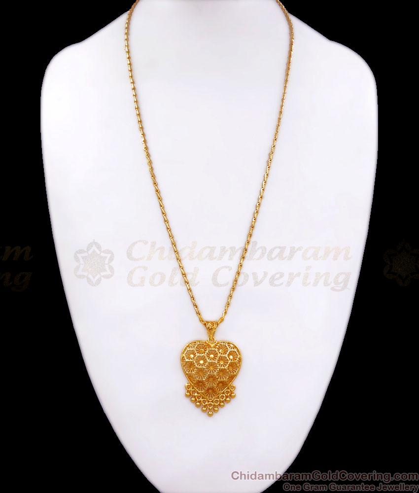 Stylish Valentine Gold Heart Dollar Wheat Chain Designs Shop Online BGDR1101