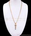 Beautiful Gold Dollar Chain Emerald White Stone Designs BGDR1105