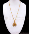 CZ Peacock Design Gold Imitation Dollar Chain Hanging Pearls Collections BGDR1107