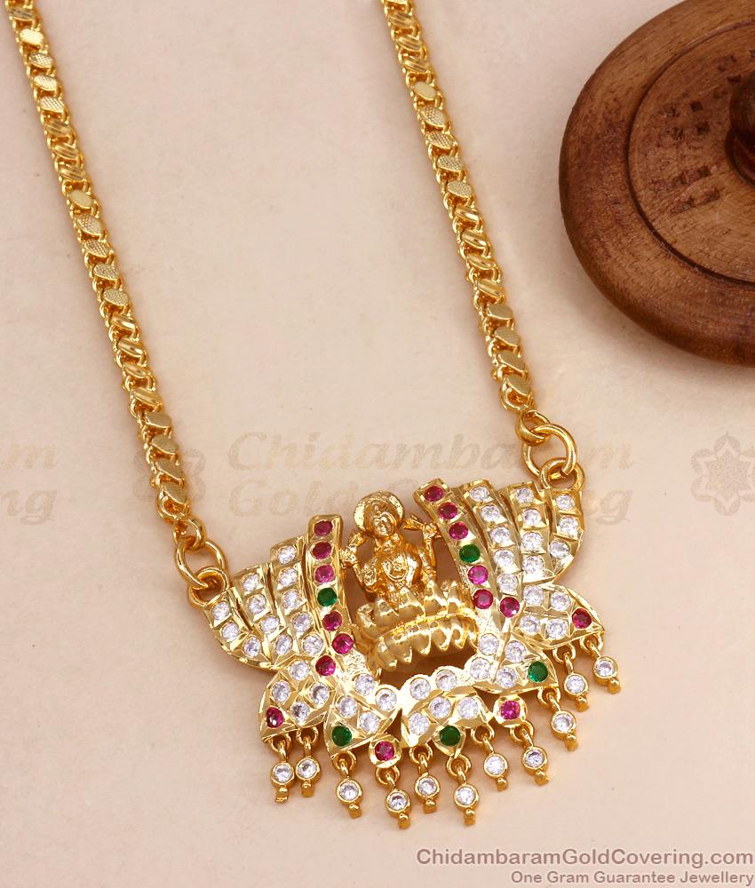 Multi Stone 5 Metal Dollar Chain Lakshmi Patterns Shop Online BGDR1113