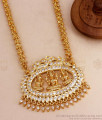 Goddess Lakshmi Impon Dollar Chain Full White Gati Stone Collections BGDR1114