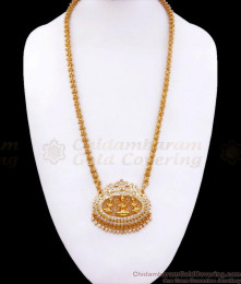 Goddess Lakshmi Impon Dollar Chain Full White Gati Stone Collections BGDR1114 Goddess Lakshmi Impon Dollar Chain Full White Gati Stone Collections BGDR1114