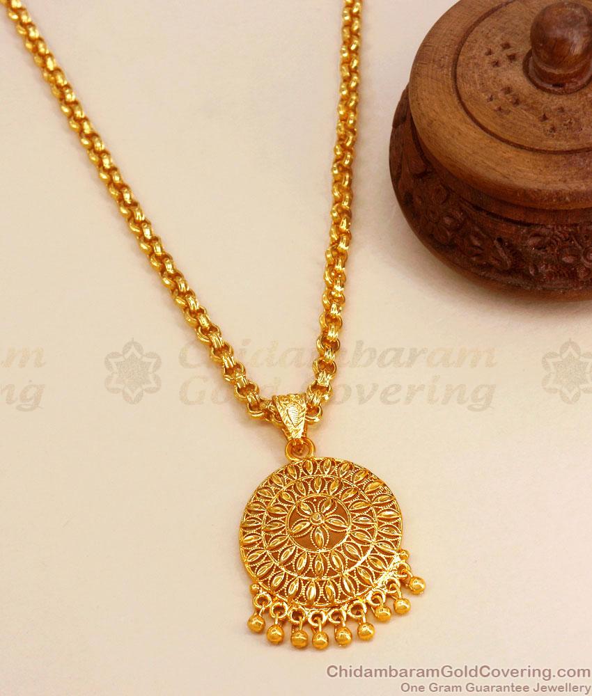 Latest Plain Gold Plated Dollar Spiral Chain Floral Designs BGDR1116