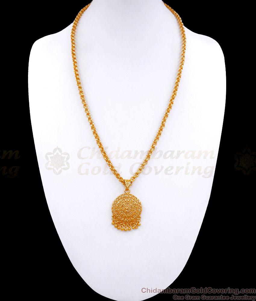 Latest Plain Gold Plated Dollar Spiral Chain Floral Designs BGDR1116