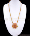 Gorgeous Floral 1 Gram Gold Dollar Chain Full Ruby Kemp Jewelry BGDR1122