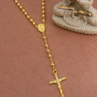 Christ Cross 1 Gram Gold Chain Christian Dollar Malai BGDR1127-LG