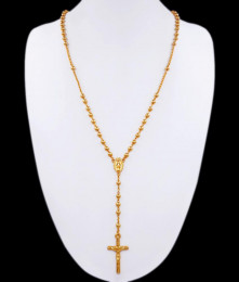 Christ Cross 1 Gram Gold Chain Christian Dollar Malai BGDR1127-LG