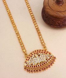 New Impom Pearl Dollar With Gold Plated Chain Heart Designs BGDR1140-Lg New Impom Pearl Dollar With Gold Plated Chain Heart Designs BGDR1140-Lg