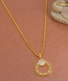 Ad Stone Gold Plated Dollar With Chain For Women BGDR1143 Ad Stone Gold Plated Dollar With Chain For Women BGDR1143