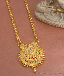 30 Inches Long White Stone Medium Size Dollar Gold Chain BGDR1144-LG 30 Inches Long White Stone Medium Size Dollar Gold Chain BGDR1144-LG