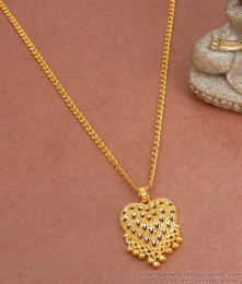 Heart Shaped Gold Plated Pendant Long Chain Design BGDR1160 Heart Shaped Gold Plated Pendant Long Chain Design BGDR1160