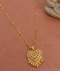 Heart Shaped Big Gold Pendant With Chain BGDR1168 Heart Shaped Big Gold Pendant With Chain BGDR1168