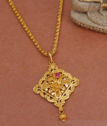 Light Weight Ruby Stone Dollar Chain Daily Wear Collections BGDR1179 Light Weight Ruby Stone Dollar Chain Daily Wear Collections BGDR1179