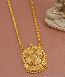 Pure Gold Plated Dollar Chain Ruby Stone Design For Women BGDR1194 Pure Gold Plated Dollar Chain Ruby Stone Design For Women BGDR1194