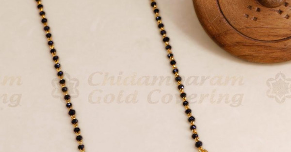 Buy Light Weight Black Beads Nallapusalu With Emerald Pendant Online BGDR1220