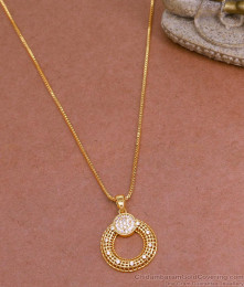 Beautiful American Diamond Pendant With Long Gold Chain BGDR1221 Beautiful American Diamond Pendant With Long Gold Chain BGDR1221