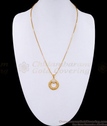 Beautiful American Diamond Pendant With Long Gold Chain BGDR1221 Beautiful American Diamond Pendant With Long Gold Chain BGDR1221