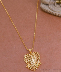 Real Gold Design Heart Shaped Dollar Chain With White Stone BGDR1225 Real Gold Design Heart Shaped Dollar Chain With White Stone BGDR1225