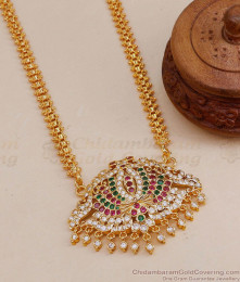 Ethnic Impon Multi Stone Dollar Chain Lotus Design For Wedding BGDR1266 Ethnic Impon Multi Stone Dollar Chain Lotus Design For Wedding BGDR1266