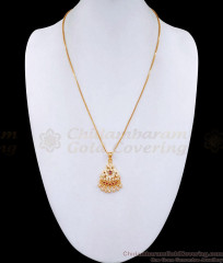 Simple Gold Design Impon Pendant With Thin Gold Chain BGDR1277 Simple Gold Design Impon Pendant With Thin Gold Chain BGDR1277