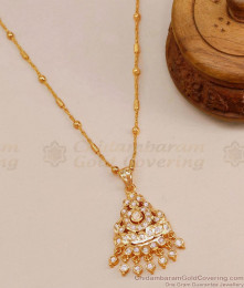 New Model Daily Wear Gold Beaded Chain Impon Dollar For Women BGDR1278 New Model Daily Wear Gold Beaded Chain Impon Dollar For Women BGDR1278