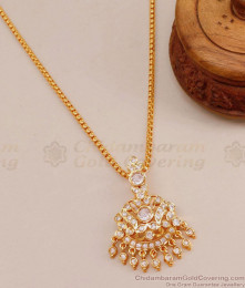 Latest Impon Small Pendant With Thin Gold Chain For Daily Use BGDR1279 Latest Impon Small Pendant With Thin Gold Chain For Daily Use BGDR1279