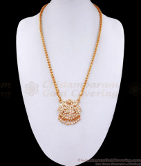 Full White Stone Mahalakshmi Impon Dollar Chain With Price BGDR1304 Full White Stone Mahalakshmi Impon Dollar Chain With Price BGDR1304