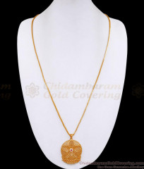 30 Inch Long Simple Gold Design Cz Stone Dollar With Thin Chain BGDR1330-Lg 30 Inch Long Simple Gold Design Cz Stone Dollar With Thin Chain BGDR1330-Lg