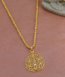 Plain 1 Gram Gold Micro Plated Droplet Dollar Chain Online BGDR1335