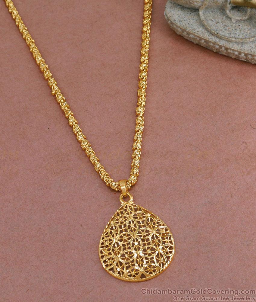Plain 1 Gram Gold Micro Plated Droplet Dollar Chain Online BGDR1335 Plain 1 Gram Gold Micro Plated Droplet Dollar Chain Online BGDR1335