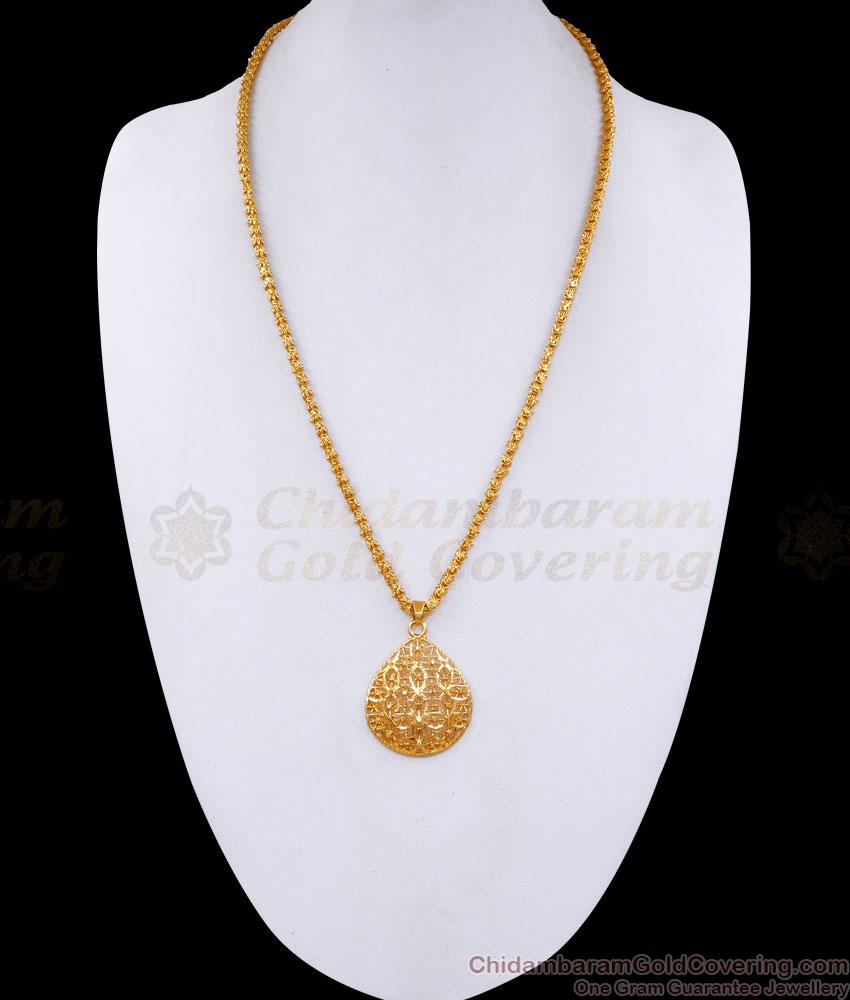 Plain 1 Gram Gold Micro Plated Droplet Dollar Chain Online BGDR1335 Plain 1 Gram Gold Micro Plated Droplet Dollar Chain Online BGDR1335