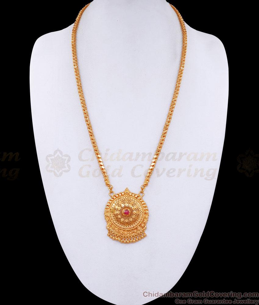 New Model Gold Pattern Round Dollar Chain One Gram Gold Jewellery BGDR1349 New Model Gold Pattern Round Dollar Chain One Gram Gold Jewellery BGDR1349