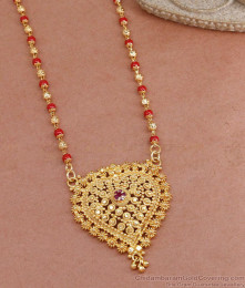 Traditional Red Coral Chain Gold Imitation Dollar For Daily Use BGDR1353