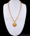 Plain One Gram Gold Round Pendant Chain For Regular Use BGDR1357 Plain One Gram Gold Round Pendant Chain For Regular Use BGDR1357