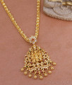 Lord Ram Lakshman Sita Gold Pendant Multi Stone Design With Heart Chain BGDR1363 Lord Ram Lakshman Sita Gold Pendant Multi Stone Design With Heart Chain BGDR1363
