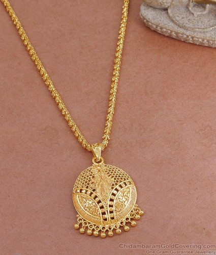 Unique Round Flower Design Gram Gold Dollar Chain Collection BGDR1383