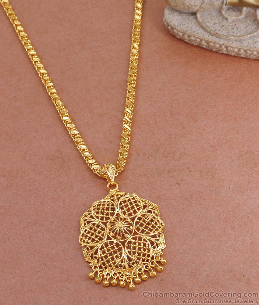 Stylish Micro Gold Plated Floral Dollar Chain Without Stone BGDR1391 Stylish Micro Gold Plated Floral Dollar Chain Without Stone BGDR1391