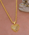 Trendy Heart Shaped 1 Gram Gold Heart Shaped Dollar Chain BGDR1400