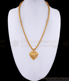 Trendy Heart Shaped 1 Gram Gold Heart Shaped Dollar Chain BGDR1400