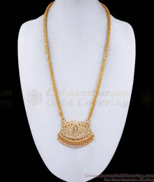 Beautiful Full White Stone Impon Lotus Dollar Chain For Women BGDR1413