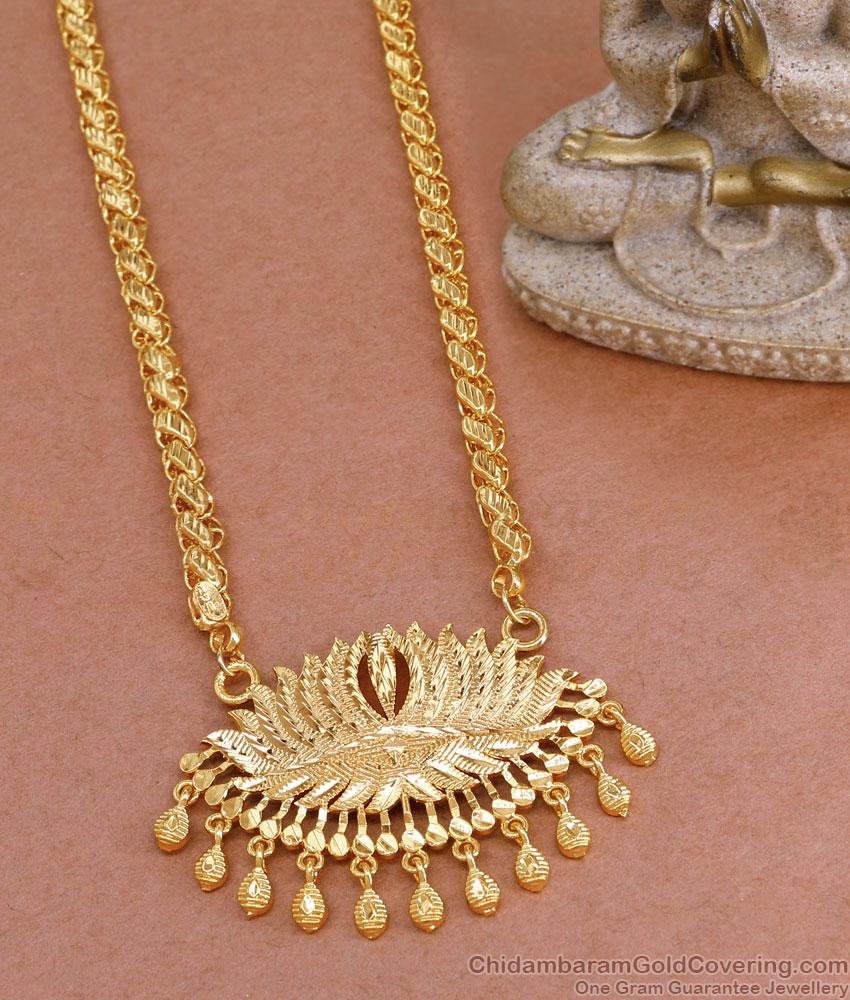 30 Inch Long High Quality Micro Gold Plated Lotus Dollar Chain Without Stone BGDR1419-Lg 30 Inch Long High Quality Micro Gold Plated Lotus Dollar Chain Without Stone BGDR1419-Lg