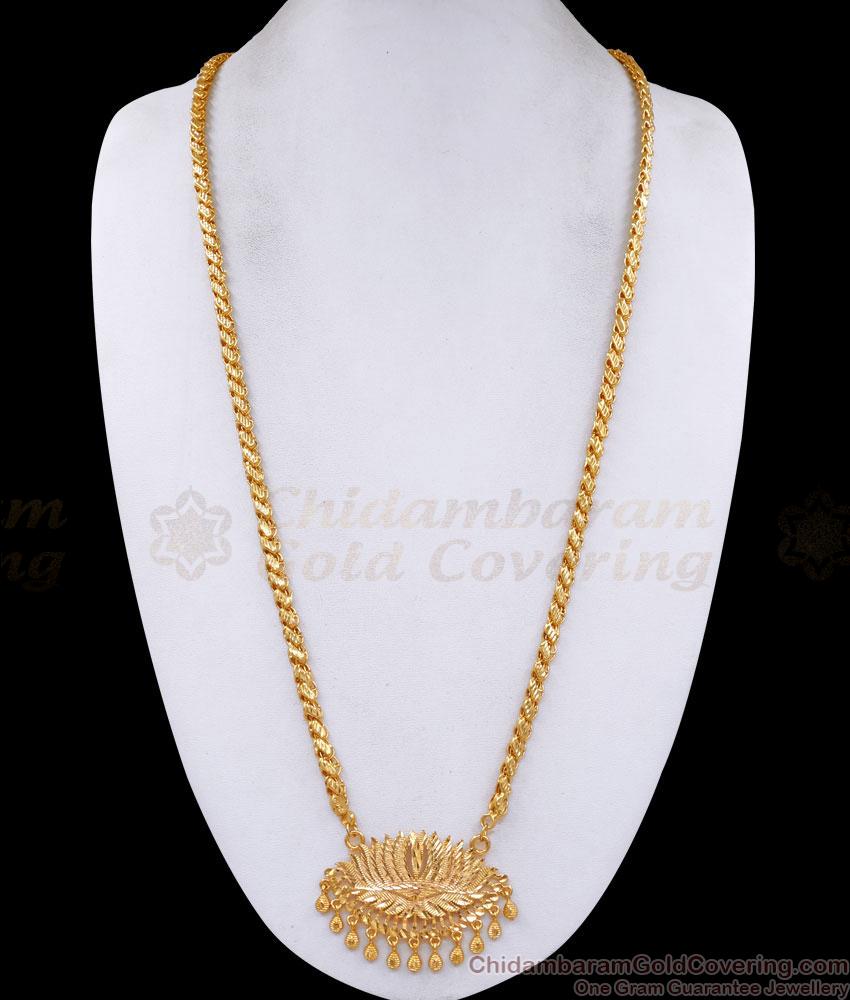 30 Inch Long High Quality Micro Gold Plated Lotus Dollar Chain Without Stone BGDR1419-Lg 30 Inch Long High Quality Micro Gold Plated Lotus Dollar Chain Without Stone BGDR1419-Lg